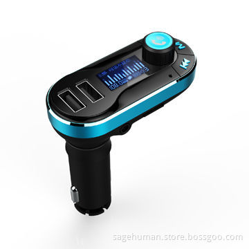 Bluetooth car FM transmitter with dual port 2.1a car charger